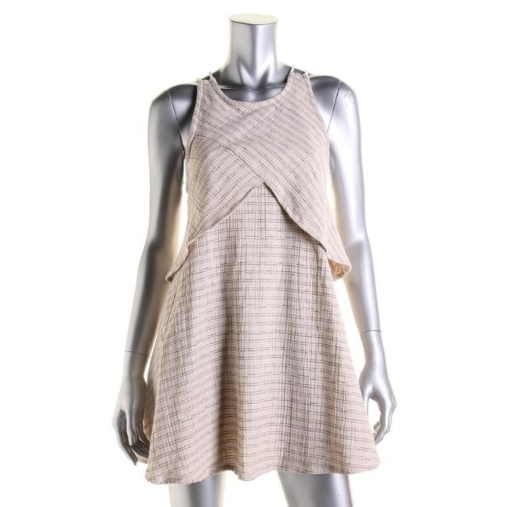 Free People linen open back dress